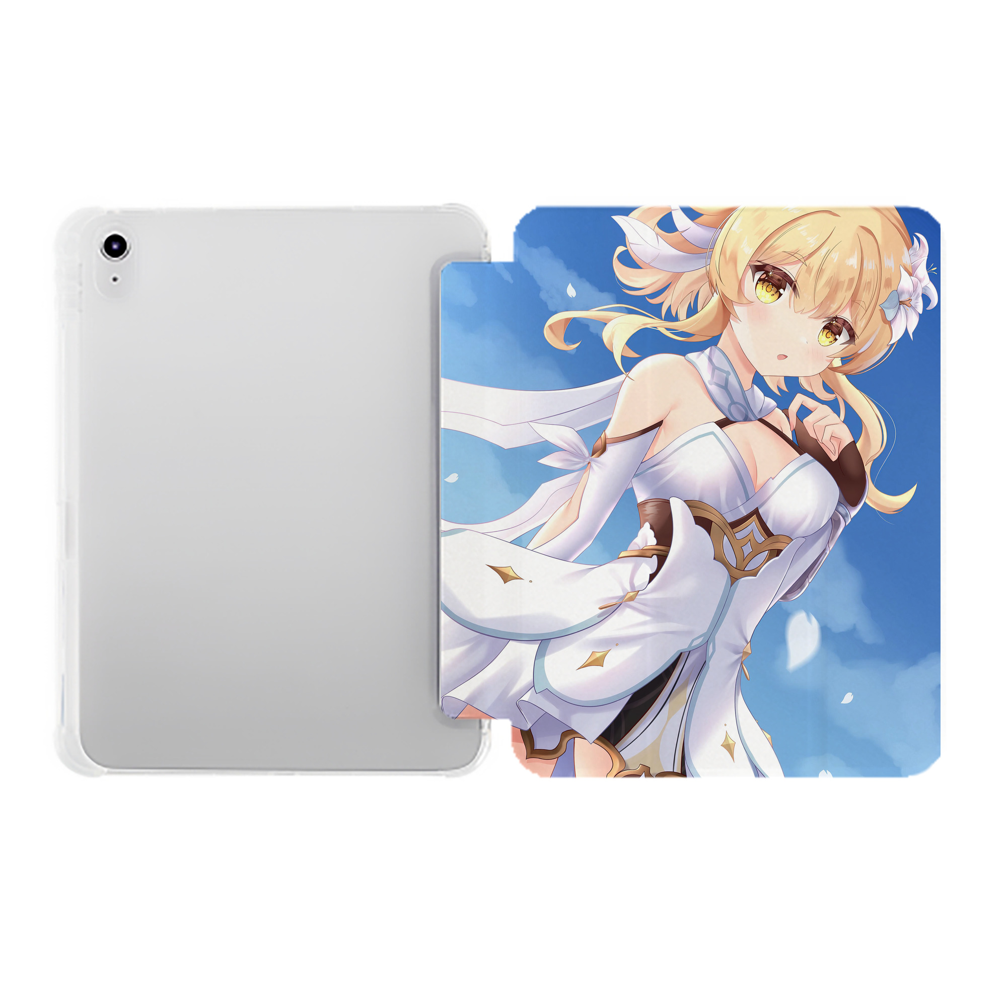 げんし神 genshin IPad ケース ペン収納付き 三つ折りスタンド PUレザー×シリコン 対応機種9.5/10.5/10.9インチ